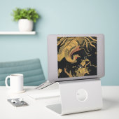 Vintage Japanse Phoenix Gold Black Bird Sticker (Laptop op bureau)