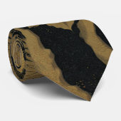 Vintage Japanse Phoenix Gold Black Bird Stropdas (Opgerold)