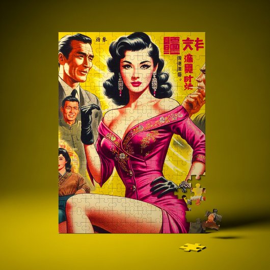 Vintage Japanse pulp vrouw Legpuzzel