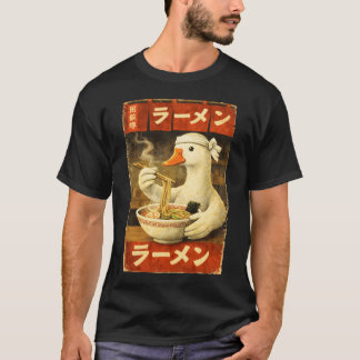 Vintage Japanse Ramen Eend Foodie Anime T-Shirt