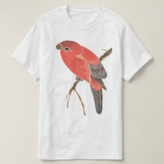 Vintage Japanse stijl rode vogel ontwerp grafisch T-shirt