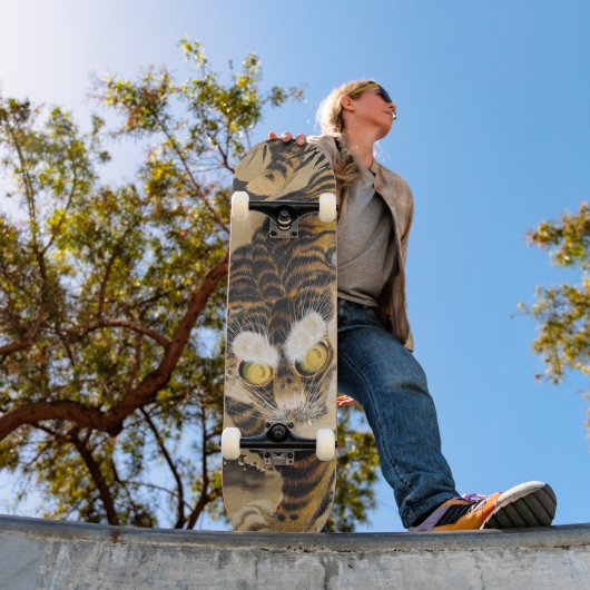 Vintage Japanse Tijger Kunst Skateboard Deck (Buiten 1)