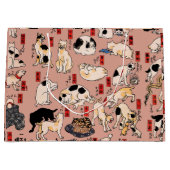 Vintage Japanse Ukiyo-e Katpatroon: Kuniyoshi Groot Cadeauzakje (Voorkant)
