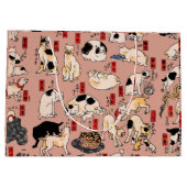 Vintage Japanse Ukiyo-e Katpatroon: Kuniyoshi Groot Cadeauzakje (Achterkant)