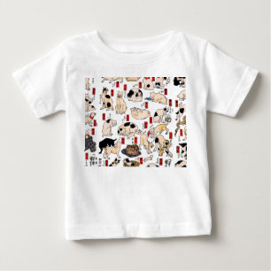 Vintage Japanse Ukiyo-e kattenpatroon: Kuniyoshi