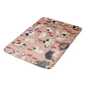 Vintage Japanse Ukiyo-e kattenpatroon: Kuniyoshi Badmat (Gekanteld)