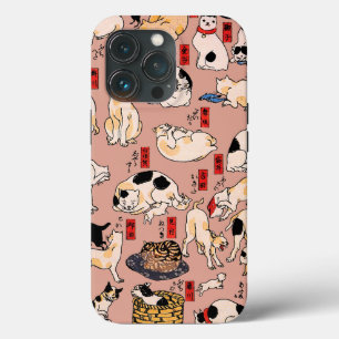 Vintage Japanse Ukiyo-e kattenpatroon: Kuniyoshi Case-Mate iPhone Case