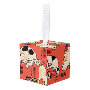 Vintage Japanse Ukiyo-e kattenpatroon: Kuniyoshi Decoratie