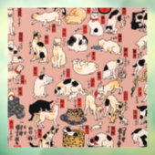 Vintage Japanse Ukiyo-e kattenpatroon: Kuniyoshi Raamsticker (Vel 3)