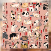 Vintage Japanse Ukiyo-e kattenpatroon: Kuniyoshi Raamsticker (Vel 2)