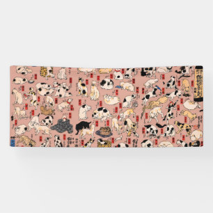 Vintage Japanse Ukiyo-e kattenpatroon: Kuniyoshi Spandoek
