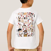 Vintage Japanse Ukiyo-e kattenpatroon: Kuniyoshi T-shirt (Achterkant)