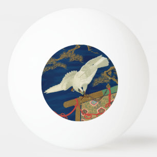 Vintage Japanse Witte Havik Kunst G.A. Audsley Pingpongbal