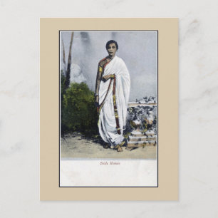 Vintage jaren 1900 India, hindoe Woman Briefkaart