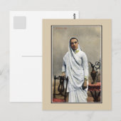 Vintage jaren 1900 India, Parsi Woman Briefkaart (Voorkant / Achterkant)