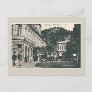 Vintage jaren 1900: Santos bezet straatbeeld Brazi Briefkaart