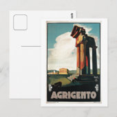 Vintage jaren 20 Agrigento Italiaans Briefkaart (Voorkant / Achterkant)