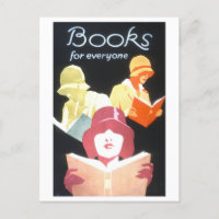 Vintage jaren '20 "Boeken voor iedereen" Poster le