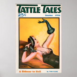 Vintage jaren 30 Pin Up Meisjesposter & Canvas A Poster