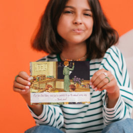 Vintage jaren '40 Klaslokaal Bedankt Docent Briefkaart