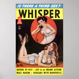 Vintage jaren 40 Pin Up Girl Poster & Canvas Is Er