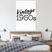 Vintage jaren '50 canvas afdruk (Insitu (Slaapkamer))