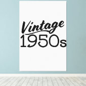 Vintage jaren '50 canvas afdruk (Insitu (Houten vloer))
