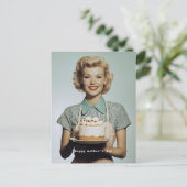 Vintage jaren '50 Huisvrouw Bakken Briefkaart (Staand voorkant)