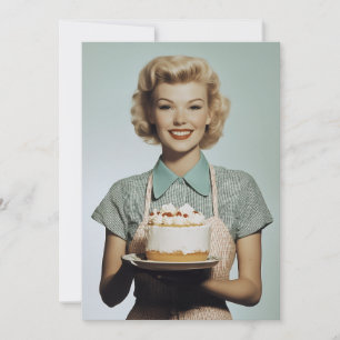 Vintage jaren '50 Huisvrouw Bakken Kaart