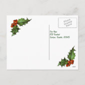 Vintage jaren 50 Kerstmeisje  Briefkaart (Achterkant)