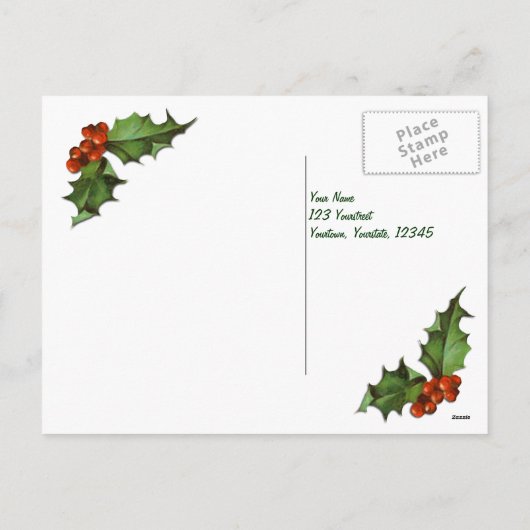 Vintage jaren 50 Kerstmeisje  Briefkaart (Achterkant)