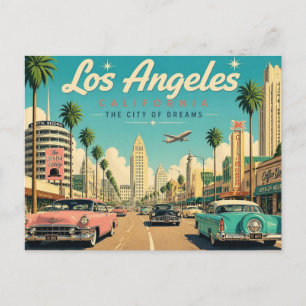 Vintage jaren 50 Los Angeles Retro Reis Briefkaart
