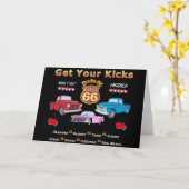 Vintage jaren '50Route 66 Kaart (Gele Bloem)