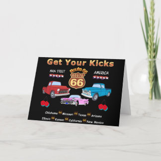 Vintage jaren '50Route 66 Kaart