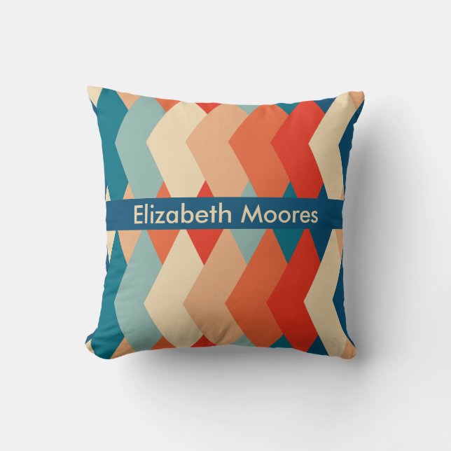 Vintage jaren '60 Patroon Kussen (Voorkant)