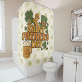 Vintage jaren 70 St. Patrick's Day Douchegordijn (In situ)