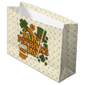 Vintage jaren 70 St. Patrick's Day Groot Cadeauzakje (Voorkant Gekanteld)