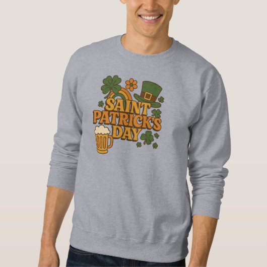 Vintage jaren 70 St. Patrick's Day Trui (Voorkant)