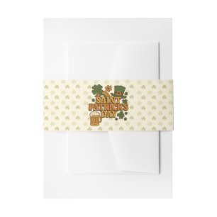 Vintage jaren 70 St. Patrick's Day Uitnodigingen Wikkel