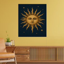 Vintage jaren 90 Hemelse Zon Poster