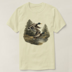 Vintage jaren 90 Mallard Eenden Rustic Cabincore T-shirt