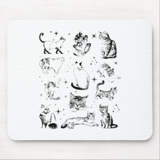 Vintage jaren '90 Tattoo Cat _1 Muismat