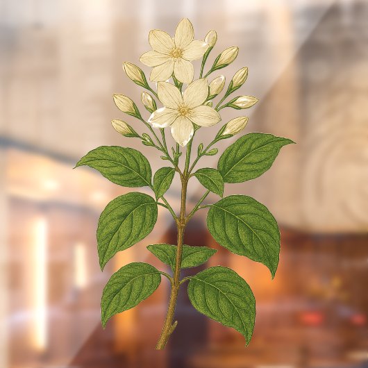 Vintage Jasmine Raamsticker (Vel 2)