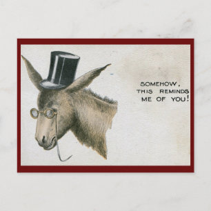 Vintage jassen in een bovenste hak briefkaart