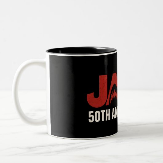 Vintage Jaws Movie Tweekleurige Koffiemok (Links)