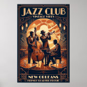 Vintage Jazz 1930s Kunstposter Poster (Voorkant)