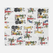 Vintage Jazz Band Fleece Deken (Voorkant (Horizontaal))