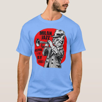 Vintage Jazz Cat Trumpet - unique T-shirt
