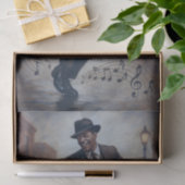 Vintage Jazz Danser Straatscène Decoupage Tissuepapier (Geschenk)