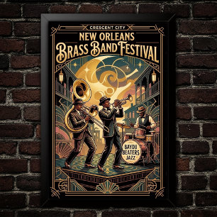 Vintage Jazz jaren 30 kunstposter Poster